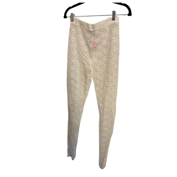 Free People Ivory Floral Lace Leggings | Women’s Small | NWT - Picture 3 of 3
